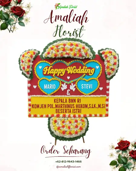 Papan Bunga Pernikahan Telukjaya